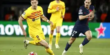 Imagen del partido de Champions League entre el Barcelona y el PSG