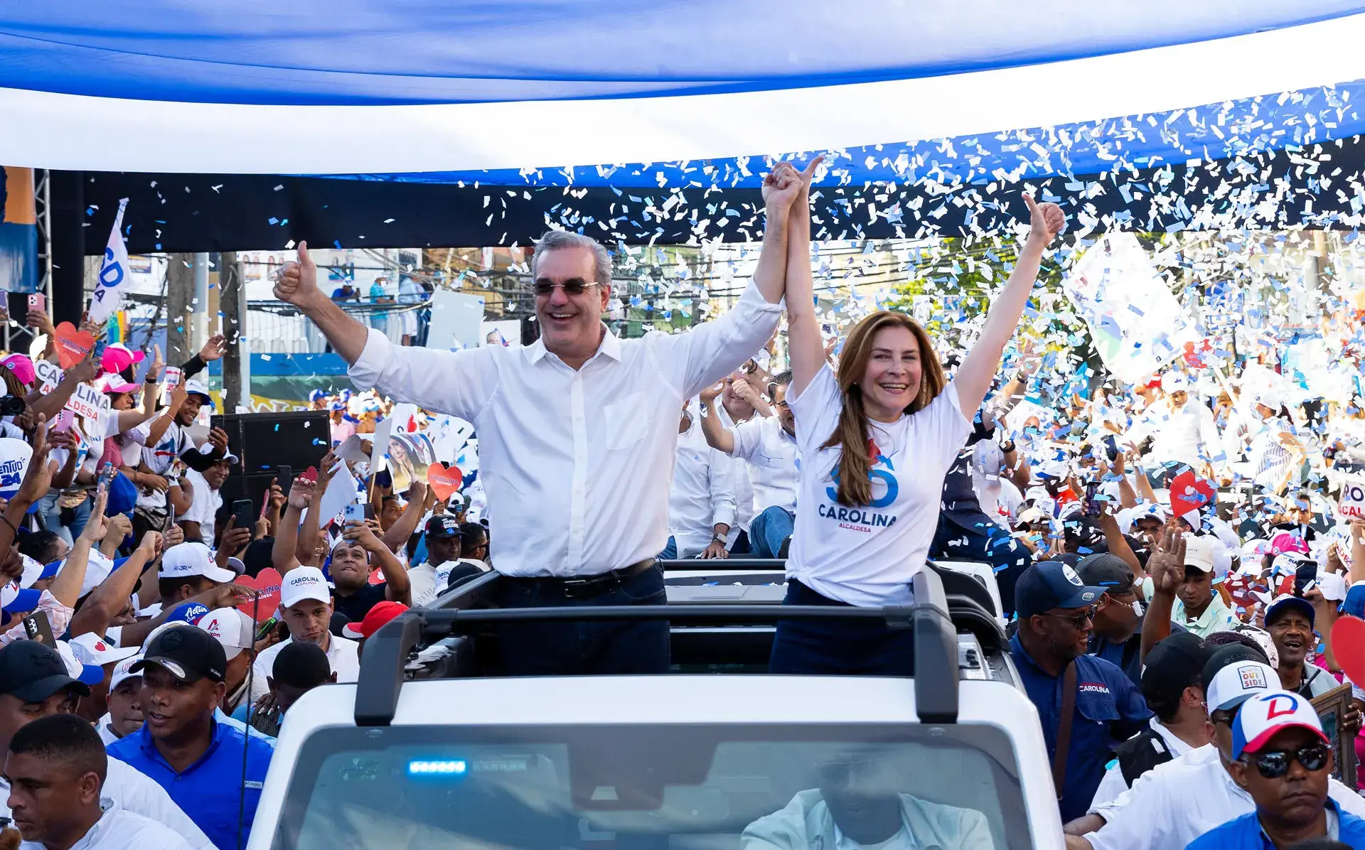 Luis Abinader en Campaña (Fuente: EFE)