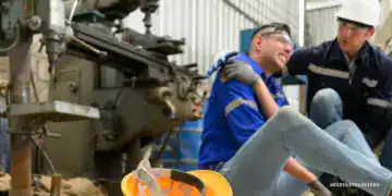 Recreación de un accidente laboral (Fuente: Canva)