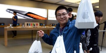 Venta de iPhones en China (Fuente: Externa)