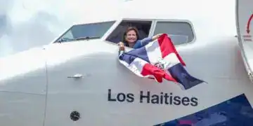 Vicepresidenta Raquel Pena en Nueva Aeronave de Arajet