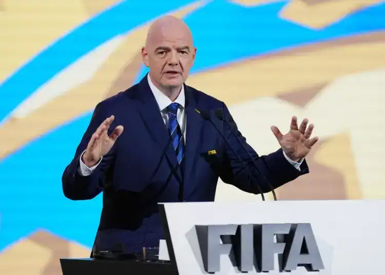 BANGKOK, THAILAND - MAY 17: Gianni Infantino, President of FIFA speaks on stage during the 74th FIFA Congress 2024 at the Queen Sirikit National Convention Center (QSNCC) on May 17, 2024 in Bangkok, Thailand. (Photo by Thananuwat Srirasant - FIFA/FIFA via Getty Images)
