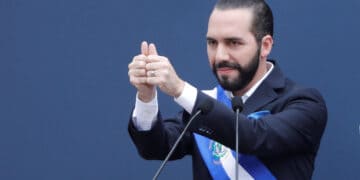 New Salvadoran President Nayib Bukele speaks after receiving the presidential sash during a swearing-in ceremony in San Salvador, El Salvador June 1, 2019. REUTERS/Jose Cabezas
