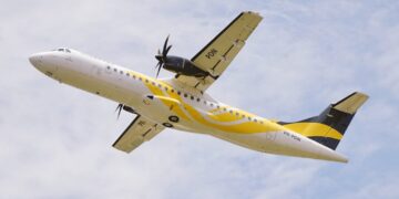 El avión, un bimotor de modelo ATR-72-500 de la aerolínea Voepass