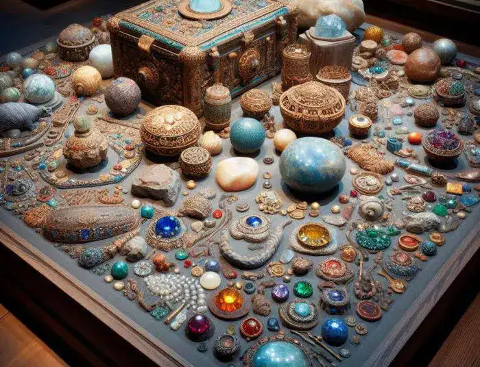 Piedras preciosas. Fuente: Bing AI.