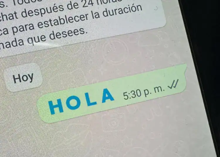 Letras azules whatsapp