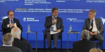 Leonel Fernández en conferencia de FUNGLODE
