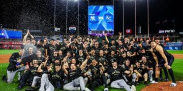 Los Yankees celebran su pase a la serie de campeonato (Fuente: Redes Sociales)