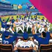 Arte generada simulando celebración de los Dodgers en el Yankee Stadium