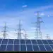 Solar,Panels,,High,Voltage,Electricity,Towers,,And,Transmission,Power,Lines