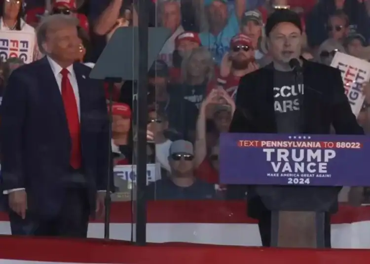 Elon Musk apoya a Donald Trump en mitin