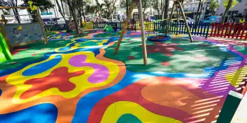 Foto del nuevo parque Benito Juarez en Santiago, RD.