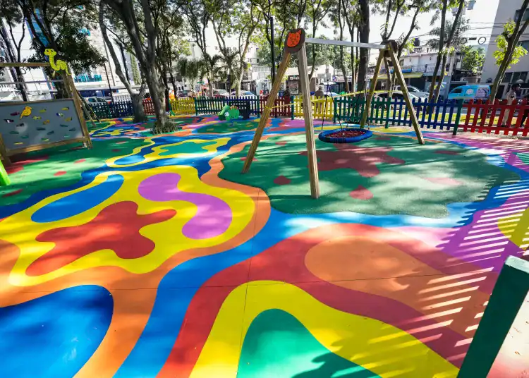 Foto del nuevo parque Benito Juarez en Santiago, RD.