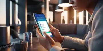 Usuario haciendo una reclamación via una app del celular / Generado con IA