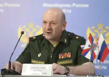 Lt. Gen. Igor Kirillov se desempeñó como jefe de la unidad de protección contra la radiación, química y biológica del ejército ruso. FOTO: ASSOCIATED PRESS
