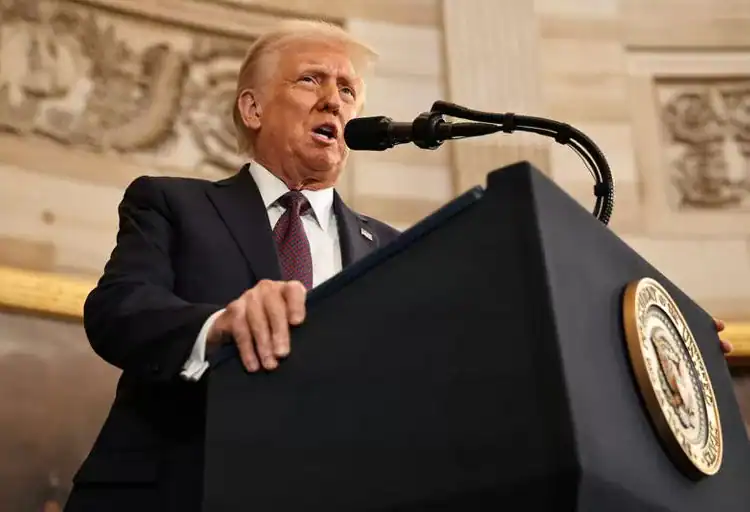 Donald Trump habla durante ceremonia de investidura