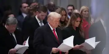Donald Trump durante ceremonia