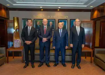 Señores Christopher Paniagua, Manuel A. Grullón, Manuel E. Jiménez F. y René Grullón F. (Fuente: Externa) - DIARIO FINANCIERO