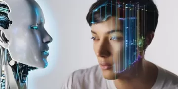 Inteligencia artificial leyendo mente humana, fotomontaje, DIARIO FINANCIERO