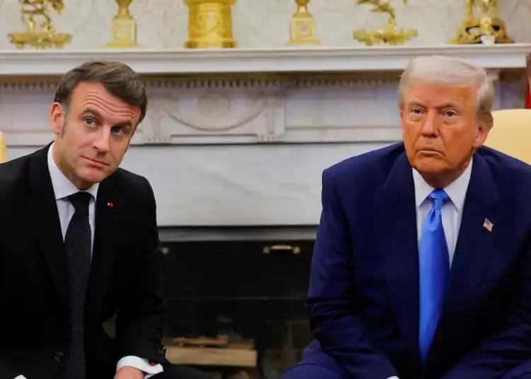 El presidente de Estados Unidos, Donald Trump, se reúne con el presidente francés, Emmanuel Macron, en la Casa Blanca en Washington (REUTERS/Brian Snyder)