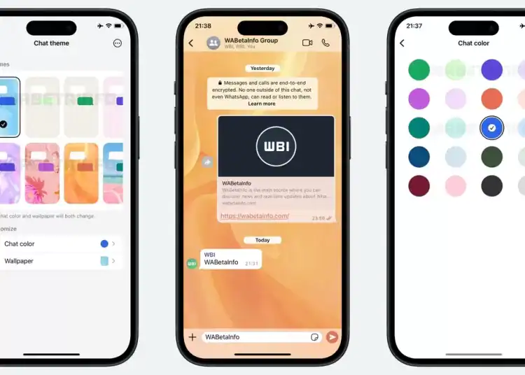 Fotomontaje de los temas de whatsapp (Via: Whatsapp Beta Info) - DIARIO FINANCIERO