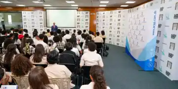 Diego Sosa, durante una de sus charlas de educación financiera