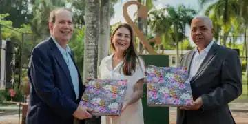 Felipe Vicini, presidente ejecutivo de INICIA, Carolina Mejía, alcaldesa del DN y Pedro Nolasco, director del Jardín Botánico Nacional