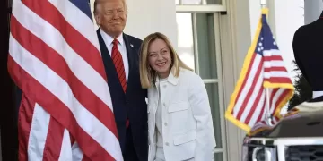 Donald Trump recibe a Giorgia Meloni en La Casa Blanca
