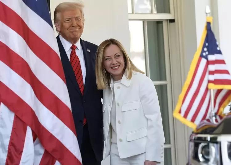 Donald Trump recibe a Giorgia Meloni en La Casa Blanca