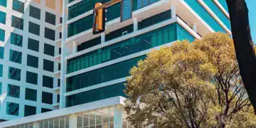 Vista externa de las oficinas del Área de Banca Privada del Banco Popular Dominicano.