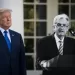 Donald Trump y Jerome Powell en conferencia de prensa