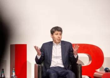 Sam Altman, chief executive officer of OpenAI Inc., during a panel discussion at the Technical University in Berlin, Germany, on Friday, Feb. 7, 2025. Altman is jetting around the globe at a time OpenAI's  dominance of AI is under pressure from competitors like Chinese upstart DeepSeek. Photographer: Yen Duong/Bloomberg via Getty Images