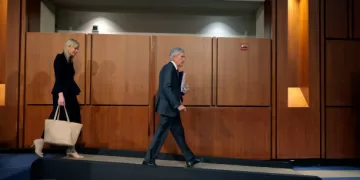 WASHINGTON, DC - FEBRUARY 11: Federal Reserve Chair Jerome Powell arrives to testify before the Senate Banking Committee in the Hart Senate Office Building on Capitol Hill on February 11, 2025 in Washington, DC. Powell reported to lawmakers about the Fed's continuing efforts to tame inflation and how and when to ease borrowing costs in the face of new tariffs, possible tax cuts and other institutional moves by the administration of President Donald Trump. (Photo by Chip Somodevilla/Getty Images)