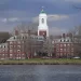 CAMBRIDGE, MA - April 15: Eliot House, on the campus of Harvard University, is seen on April 15, 2025, from across the Charles River in Allston, MA. (Photo by Erica Denhoff/Icon Sportswire via Getty Images)