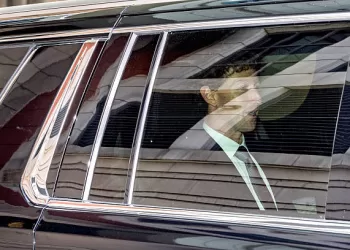 Mark Zuckerberg, chief executive officer of Meta Platforms Inc., departs federal court in Washington, DC, US, on Wednesday, April 16, 2025. Zuckerberg said that ByteDance Ltd.'s TikTok posed a "highly urgent" competitive threat to Meta Platforms Inc. when it first sprang up in 2018, as he testified for a third day in the Federal Trade Commission's antitrust trial. Photographer: Kent Nishimura/Bloomberg via Getty Images