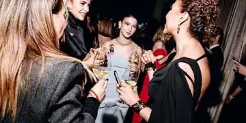 Caroline Daur, Phoebe Gates at the Tiffany Blue Book Gala held at The Metropolitan Museum of Art on April 25, 2025 in New York, New York. (Photo by Nina Westervelt/WWD via Getty Images)