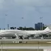 In this February 15, 2025 a Qatari Boeing 747 sits on the tarmac of Palm Beach International airport after US President Donald Trump toured the aircraft on February 15, 2025. Donald Trump plans to accept a luxury Boeing jet from the Qatari royal family for use as Air Force One and then continue flying in it after his tenure, despite strict rules on US presidential gifts, media reported May 11, 2025. Calling the plane a "flying palace," ABC News, which first reported the story, said the Boeing 747-8 jumbo jet would possibly be the most expensive gift ever received by the American government. (Photo by ROBERTO SCHMIDT / AFP)