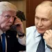 (COMBO) This combination of pictures created on May 19, 2025 shows President Donald Trump (L) on the phone on January 28, 2017 in Washington, and Russia's President Vladimir Putin (R) on the phone Moscow on December 27, 2023. US President Donald Trump will hold a phone call with Russia's Vladimir Putin on May 19, 2025 as part of his long-running effort to end the war set off by Moscow's 2022 invasion of Ukraine. (Photo by Drew ANGERER and Gavriil GRIGOROV / various sources / AFP)