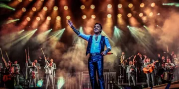 ORLANDO, FLORIDA - NOVEMBER 01: Christian Nodal performs on stage during his Pa'l Cora Tour at Kia Center on November 01, 2024 in Orlando, Florida. (Photo by Gerardo Mora/Getty Images)