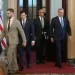US Secretary of State Marco Rubio (2-L) enters with Dominican Republic President Luis Abinader (R) to give a joint news conference at the National Palace in Santo Domingo, on February 6, 2025. (Photo by Mark Schiefelbein / POOL / AFP) (Photo by MARK SCHIEFELBEIN/POOL/AFP via Getty Images)