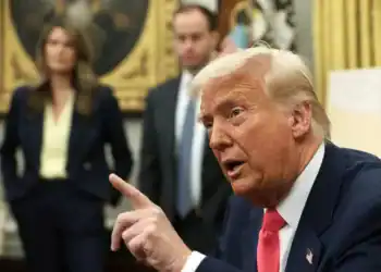 WASHINGTON, DC - MARCH 06: U.S. President Donald Trump speaks after signing executive orders in the Oval Office of the White House on March 06, 2025 in Washington, DC. President Trump signed a series of executive orders, including lifting 25% tariffs for all goods compliant under USMCA trade agreement, terminating the security clearances of those who work at the law firm Perkins Coie, combating drug trafficking at the northern border as well as announcing a $20 billion investment by shipping giant CMA CGM for U.S. infrastructure and jobs. (Photo by Alex Wong/Getty Images)