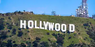 HOLLYWOOD, CA - APRIL 04: General view of the Hollywood Sign above Lake Hollywood on April 04, 2025 in Hollywood, California.  (Photo by AaronP/Bauer-Griffin/GC Images)