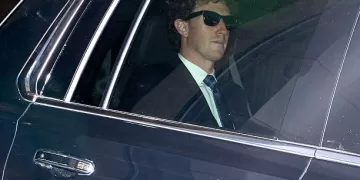 Mark Zuckerberg, chief executive officer of Meta Platforms Inc., departs federal court in Washington, DC, US, on Tuesday, April 15, 2025. Zuckerberg considered spinning off Instagram into a separate company in 2018 as he increasingly became concerned that the photo and video app's success was hurting the Facebook social network. Photographer: Allison Robbert/Bloomberg via Getty Images