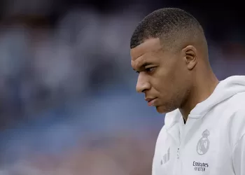 MADRID, SPAIN - MAY 4: Kylian Mbappe of Real Madrid  during the LaLiga EA Sports  match between Real Madrid v Celta de Vigo at the Estadio Santiago Bernabeu on May 4, 2025 in Madrid Spain (Photo by Maria Gracia Jimenez/Soccrates/Getty Images)