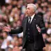 MADRID, SPAIN - MAY 04: Carlo Ancelotti, Head Coach of Real Madrid, reacts during the LaLiga match between Real Madrid CF and RC Celta de Vigo at Estadio Santiago Bernabeu on May 04, 2025 in Madrid, Spain. (Photo by Denis Doyle/Getty Images)