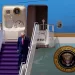 RIYADH, SAUDI ARABIA - MAY 13: U.S. President Donald Trump disembarks from Air Force One as he arrives at King Khalid International Airport on May 13, 2025, in Riyadh, Saudi Arabia. Trump begins a multi-nation tour of the Gulf region focused on expanding economic ties and reinforcing security cooperation with key U.S. allies.  (Photo by Win McNamee/Getty Images)