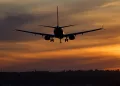 SAN DIEGO, CALIFORNIA - MAY 10: An Alaska Airlines Boeing 737 MAX 9 airplane approaches San Diego International Airport for a landing from Boston on May 10, 2025 in San Diego, California.  (Photo by Kevin Carter/Getty Images)