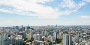 Aerial,Panoramic,Cityscape,Of,Santo,Domingo,,Dominican,Republic.,City,Downtown