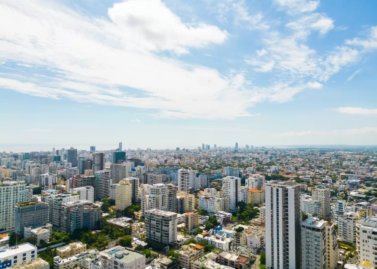 Aerial,Panoramic,Cityscape,Of,Santo,Domingo,,Dominican,Republic.,City,Downtown