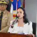 La Ministra Faride Raful habla tras la reunión de seguridad ciudadana de este lunes 19 de mayo del 2025. (FUENTE EXTERNA)